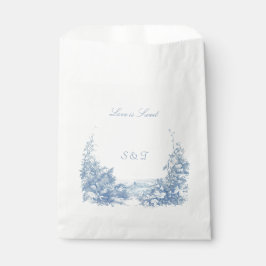 Sacolinha Ornamentado Vintage azul e branco