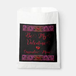 Sacolinha Ornamento Roxo gótico Com Coração Personalizado