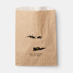 Sacolinha Os Virgin Islands que Wedding as bolsas do favor,