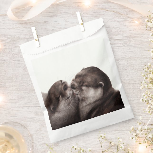 Sacolinha Otters Pintados à Mão - Momento Mais Tender Arte S (Cortado)