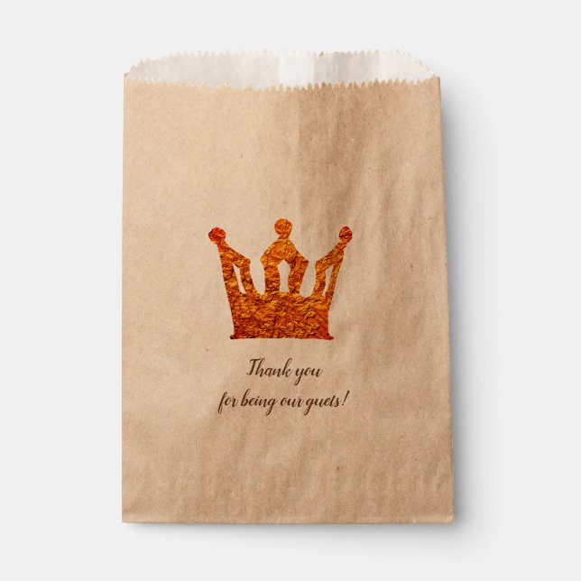 Sacolinha Ouro Crown Favor Bag (Frente)