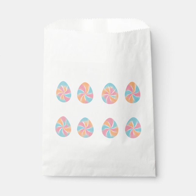 Sacolinha Ovos de Páscoa Tie-Dye padrão macio tom médio (Frente)