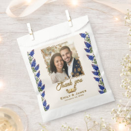 Sacolinha Pacote de Sementes de Favor de Casamento Foto Blue