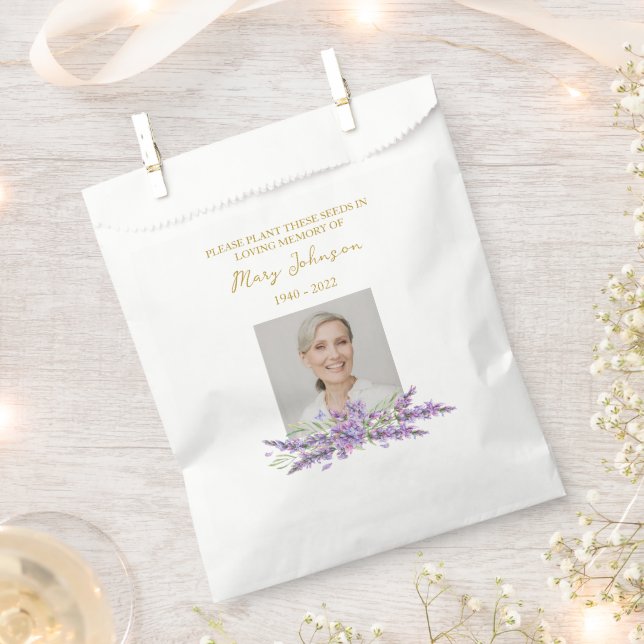 Sacolinha Pacote de Sementes de Lavanda Memorial Funeral (Cortado)
