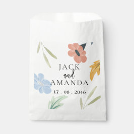 Sacolinha Pacote Feliz Colorido de Casamento Floral Favorito