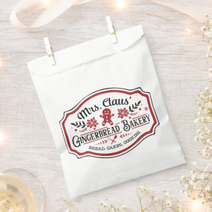Sacolinha Padaria de Biscoito de Gengibre da Sra. Claus