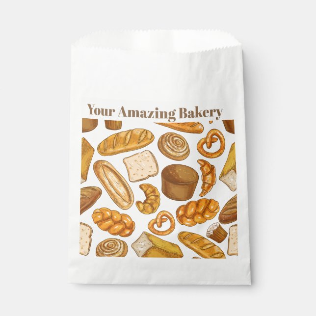 Sacolinha Padaria e Loja de Pães Personalizada Adicionar Nom (Frente)