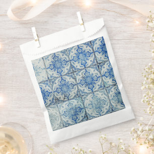 Sacolinha Padrão Antiquado de Azulejos Portugueses - Azulej
