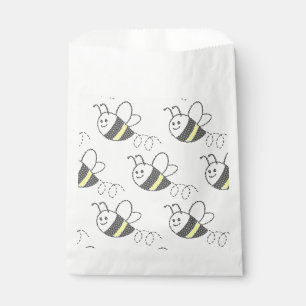 Sacolinha Padrão Cruzado Imprimir Cute Bee Shower