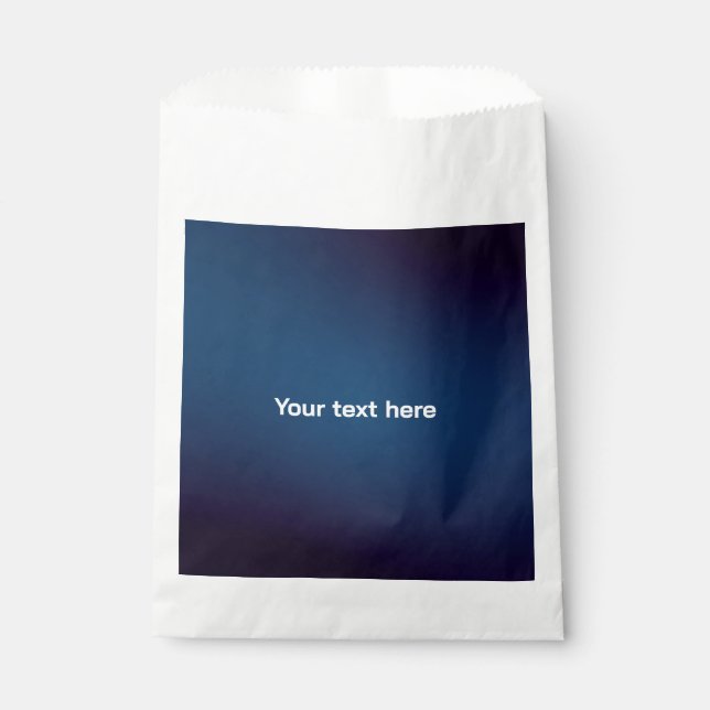 Sacolinha Padrão de Abstrato azul escuro | Adicionar Texto (Frente)