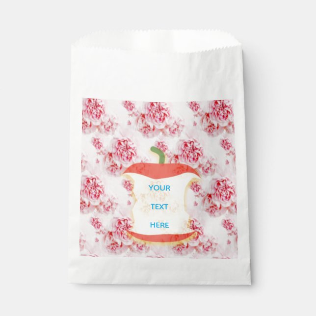 Sacolinha Padrão de Flor de Cravo Rosa (Frente)
