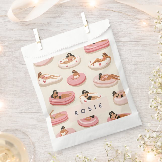 Sacolinha Padrão de flutuação da Piscina de Verão Personaliz (Cortado)