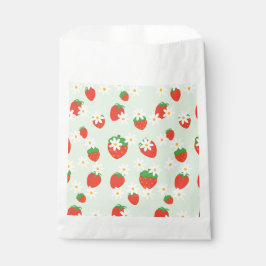 Sacolinha Padrão de Natal para morango de margarida doce