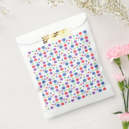 Sacolinha Padrão Floral Vibrante em Aquarela de Flores Silve