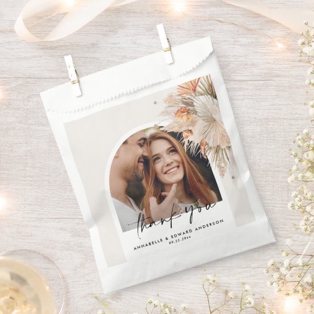 Sacolinha Pampas modernas de fotografia de arco botânico nat (Cortado)