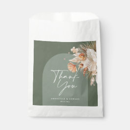 Sacolinha Pampas modernas do arco botânico verde-sábio