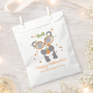 Sacolinha Panda Eyeball Beber Corações Feliz Dia das Bruxas