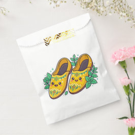 Sacolinha Pantuflas Babouche Marroquinas Amarelas Kawaii Fof