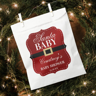 Sacolinha Papais noeis Baby Chá de fraldas de Natal