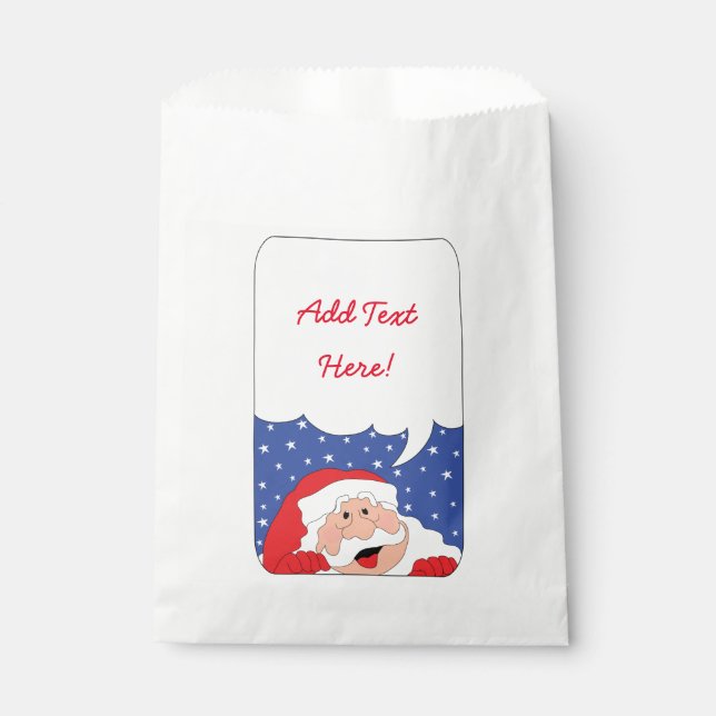 Sacolinha Papais noeis de Natal DIZEM Personalizar Bag de Fa (Frente)