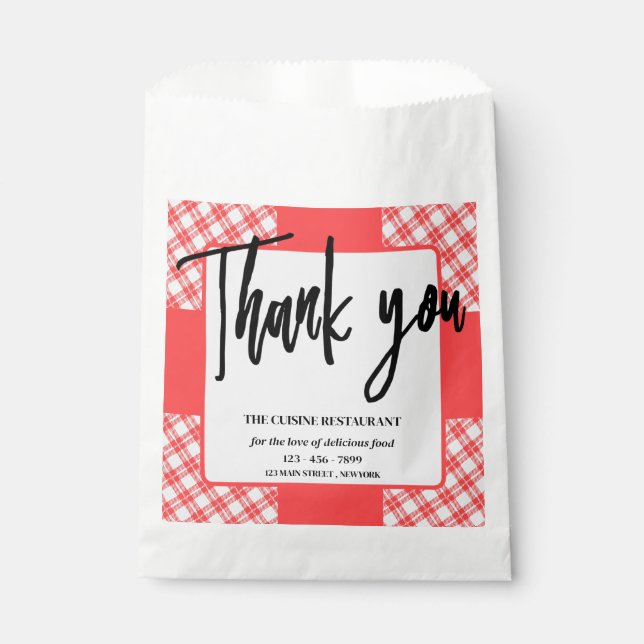 Sacolinha Papel de Comida de restaurante único (Frente)
