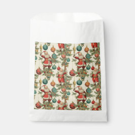 Sacolinha Papel de embrulho Kitschy Santa e enfeites
