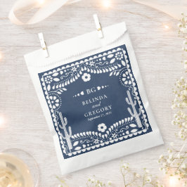 Sacolinha Papel Picado Casamento Mexicano Rústico Azul Casam
