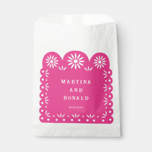 Sacolinha Papel picado mexicano rosa