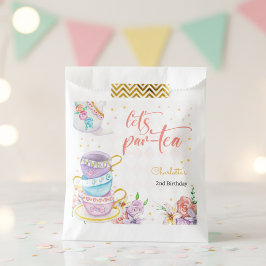 Sacolinha par-chá de vamos, aniversário de chá