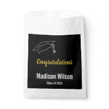 Parabéns Graduação Preta Branco e Dourada