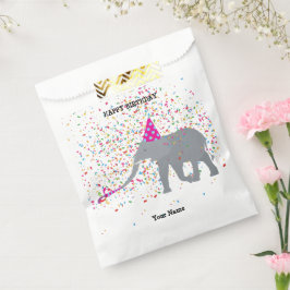 Sacolinha Partículas de elefante - Animais na Festa de anive