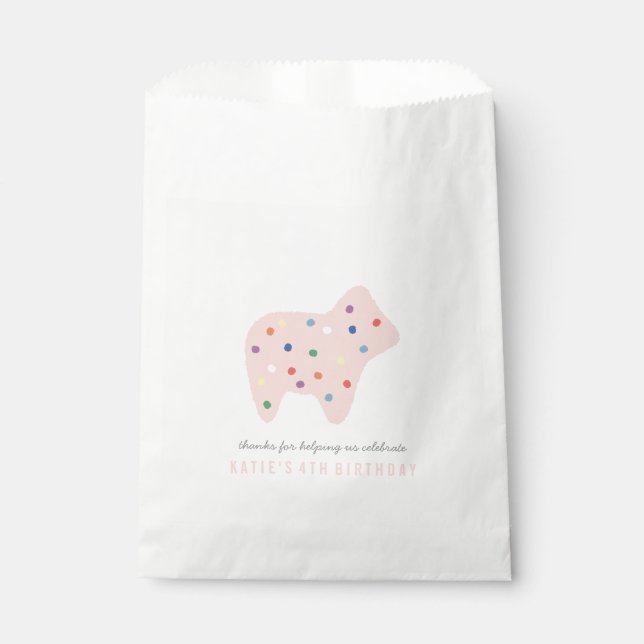 Sacolinha Partido da Cookie Animal Favor Bag - Bubblegum (Frente)