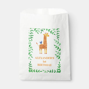 Sacolinha Partido lunático bonito do girafa & do pássaro d