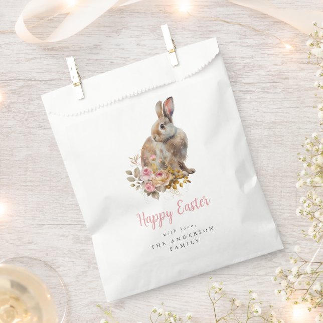 Sacolinha Páscoa Floral de Aquarela (Cortado)
