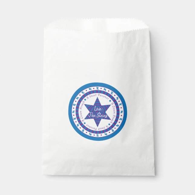 Sacolinha Passagem "Pesach Star" Goodie Favor Bag (Frente)