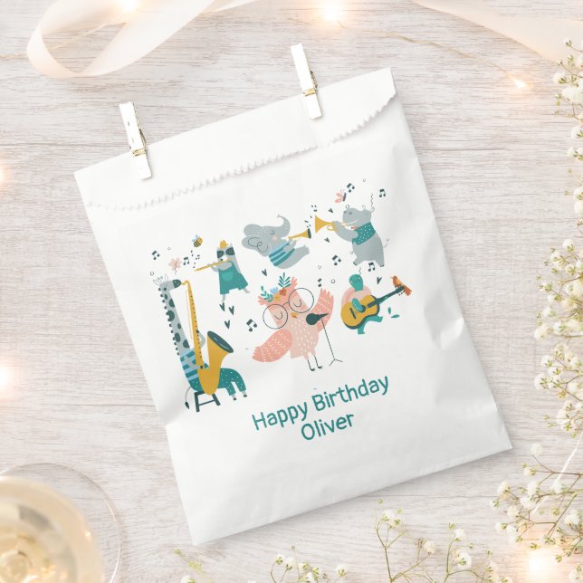 Sacolinha Pássaro Canino Rosa com Aniversário de Banda Anima (Cortado)