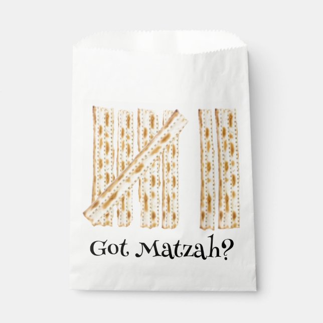 Sacolinha Passover 7 Dias Tem Matzah? Goodie Favor Bag (Frente)