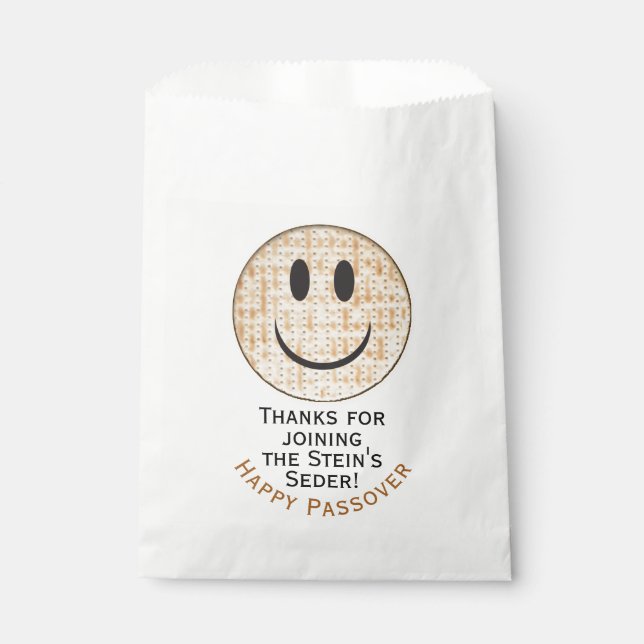 Sacolinha Passover Happy Matzah Goodie Favor Bag (Frente)