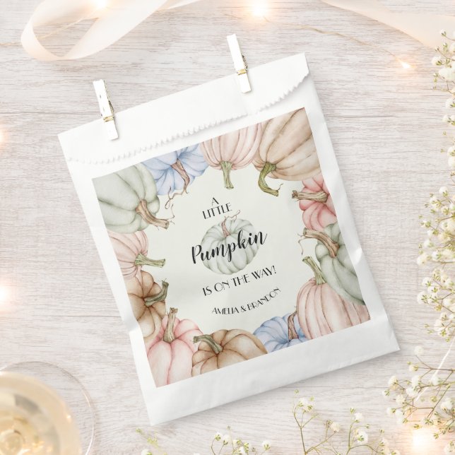 Sacolinha Pastel Pumpkins Gênero Chá de fraldas neutro (Cortado)