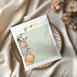 Sacolinha Pastel Tropical Chá de fraldas Selle Safari Animai