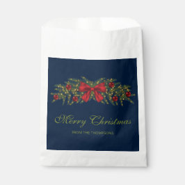 Sacolinha Pátria De Natal Com Arco Vermelho E Balas