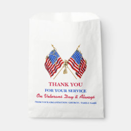 Sacolinha Patriotic Vintage USA Flag Obrigado Veteranos