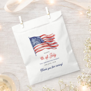 Sacolinha Patriótica American Flag 4 de julho Obrigado