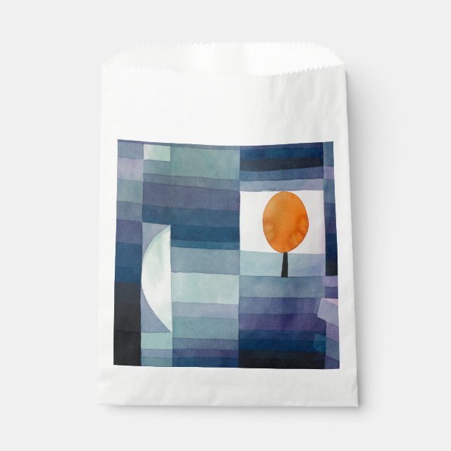 Sacolinha Paul Klee Precursor do Outono Azul Moderno Abstrat (Frente)