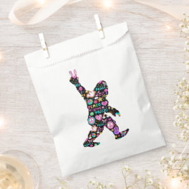 Sacolinha Pé Grande de Paz Hippie Engraçado Pé Grande