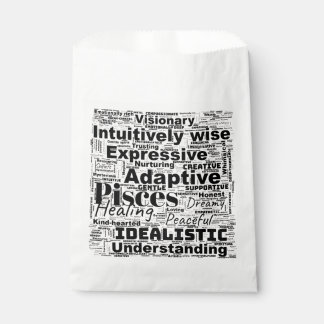 Sacolinha Peixes Word Cloud Zodiac Inspiração