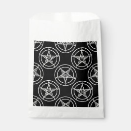 Sacolinha pentagrama branco-preto pentagrama halloween
