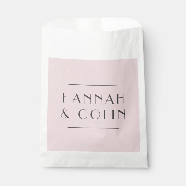 Sacolinha Peônia Romântica Rosa Poeirento Moderno (Frente)