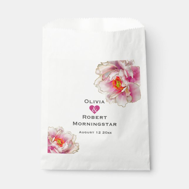 Sacolinha Peony Floral Rosa Escarlate (Frente)