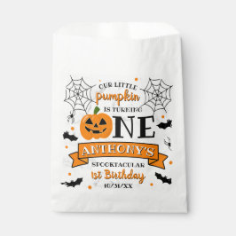 Sacolinha Pequena Abóbora Transformando Um primeiro aniversa